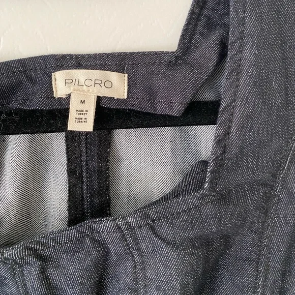 Anthropologie Pilcro denim, short-sleeve, square-neck, fit-and-flare mini dress - Picture 6 of 7